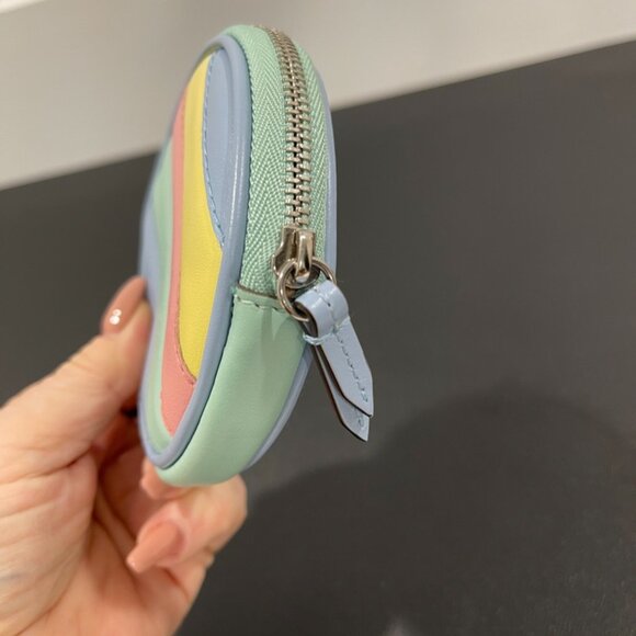 Gucci Calfskin Matelasse Diagonal GG Marmont Round Coin Purse Multi (JB1097) - Picture 3 of 8